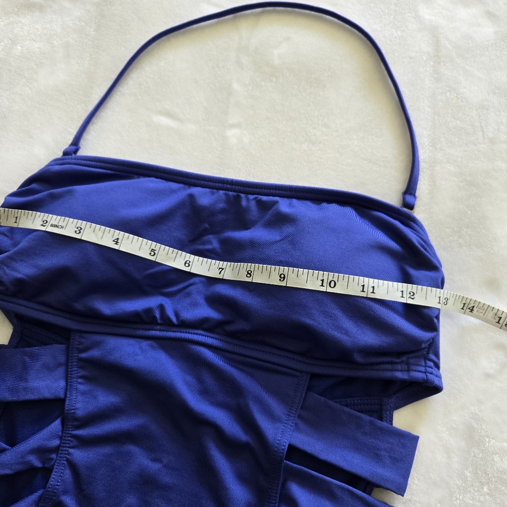 Kenneth Cole Swim Suit Small One Piece‎ Women's Blue Sexy Cutout Beach Pool - Picture 9 of 11